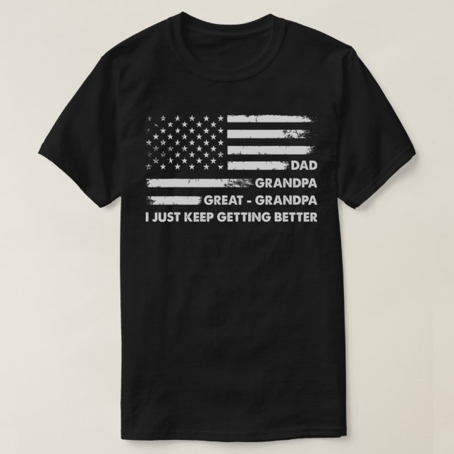 Manar Fars dag Pappa Farfar Underbar Grandpa US Am T Shirt (Design framsida)