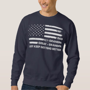 Manar Fars dag Pappa Farfar Underbar Grandpa US Lång Ärmad Tröja