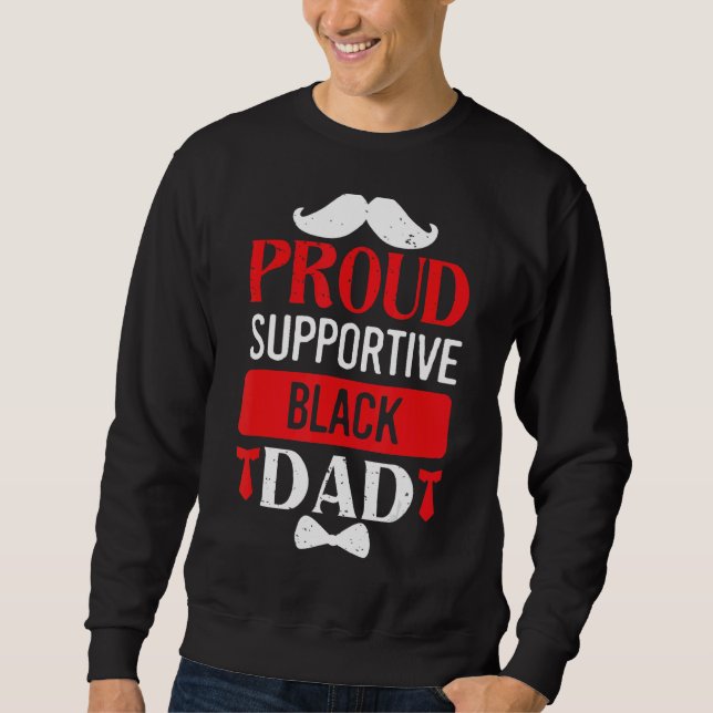 Manar Fars dag Proud Support Black Pappa Lång Ärmad Tröja (Framsida)