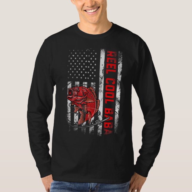 Manar Fars dag Reel Coola Baba Fish American Fl T Shirt (Framsida)