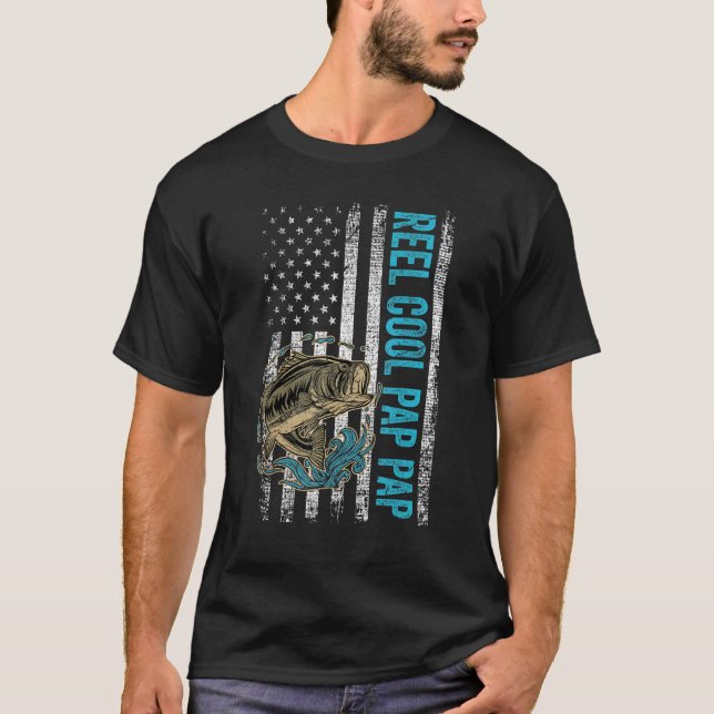Manar Fars dag Reel Coola Pap Pap Fish American T Shirt (Framsida)