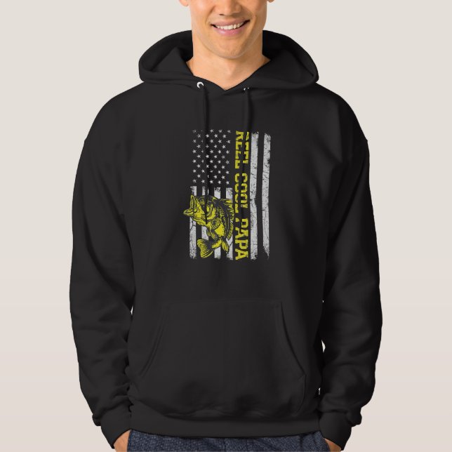 Manar Fars dag Reel Coola Pappa Fiskefartyget Hoodie (Framsida)