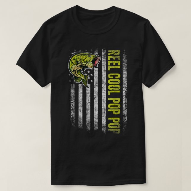 Manar Fars dag Reel Coola Pop Pop Fish American T Shirt (Design framsida)