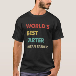 Manar Fars dag Retro Pappa World's Best Farter I T Shirt