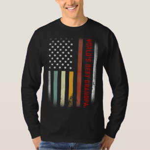 Manar Fars dag World's Best Grandpa nånsin USA Fl T Shirt
