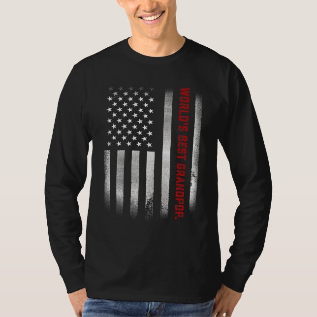 Manar Fars dag World's Best Grandpop Aldrig USA F T Shirt (Framsida)