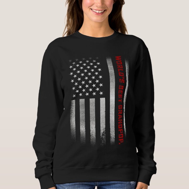 Manar Fars dag World's Best Grandpop Aldrig USA F T Shirt (Framsida)