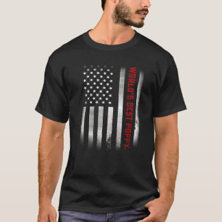 Manar Fars dag World's Best Poppy Alltid USA Flagg T Shirt