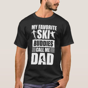 Manar Favorite Ski Buddies Pappa Winter Sport Skii T Shirt