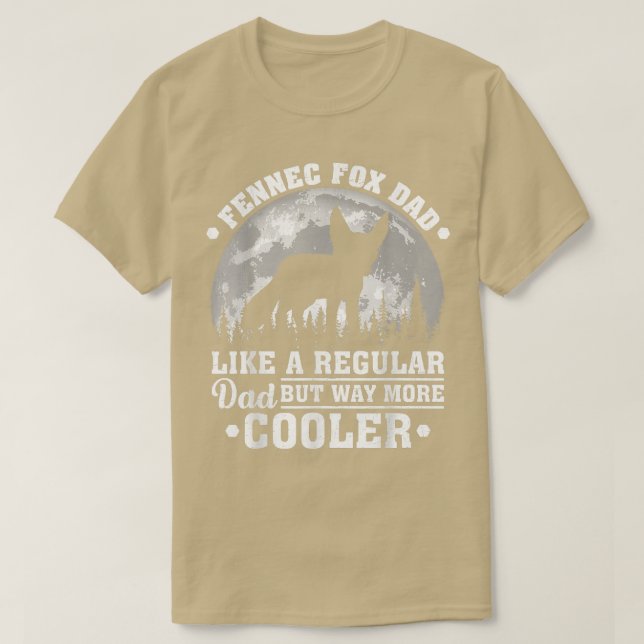 Manar Fennec Fox Pappa som ett vanligt Pappa Fenne T Shirt (Design framsida)