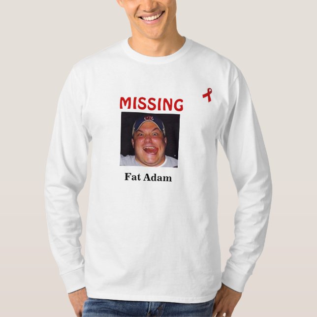 Manar fet Adam långärmad Tee Shirt (Framsida)