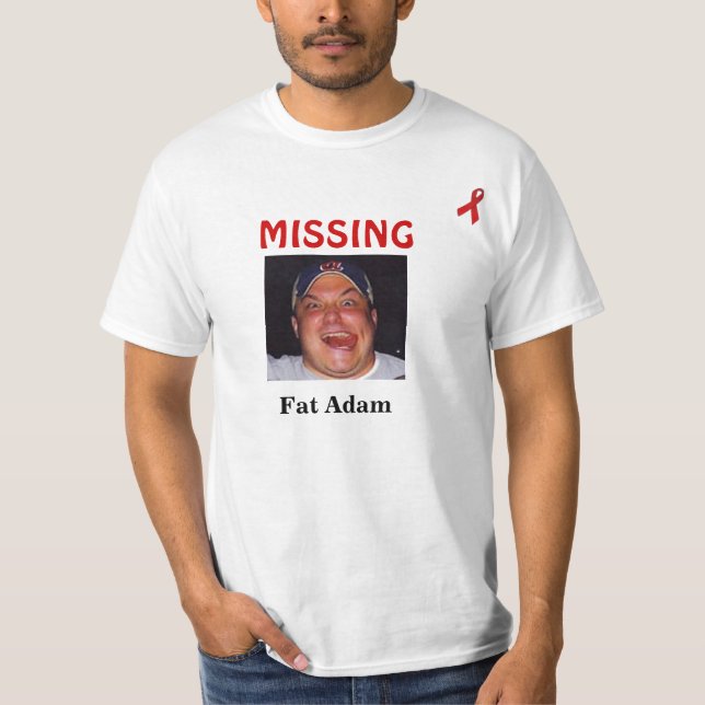Manar fet Adam T-tröja T Shirt (Framsida)