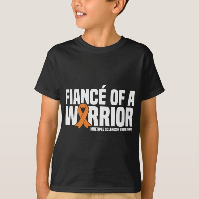 Manar Fiance of a Warrior MS Många Sclerosis Awa T Shirt (Framsida)