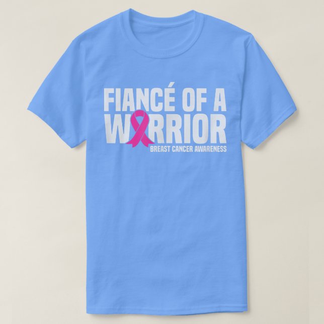 Manar Fiance of a Warrior Rosa Ribbon Breast Cance T Shirt (Design framsida)