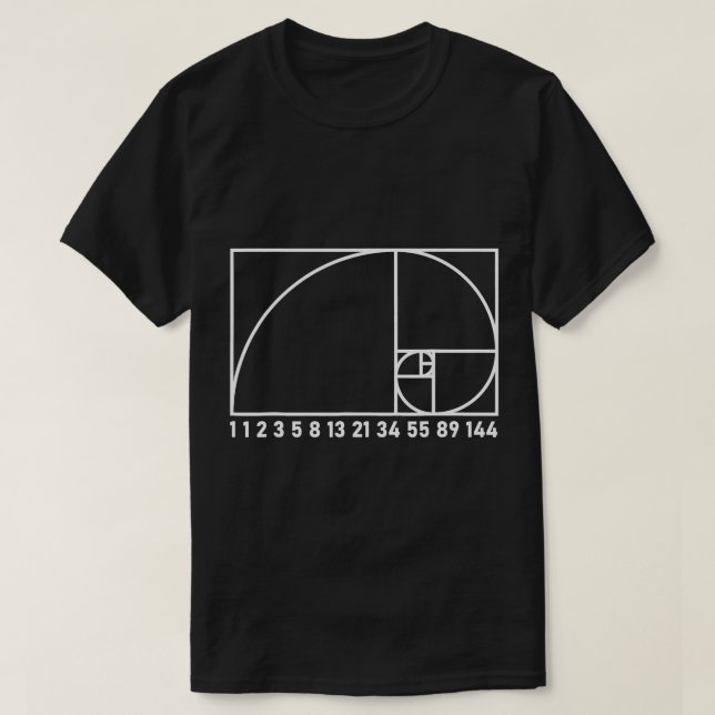 Manar Fibonacci Dag 1, 1, 2, 3 Finny Geek & Math T Shirt (Design framsida)
