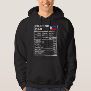 Manar Filipino Pappa Nutrition Facts Fars dag Nat Hoodie
