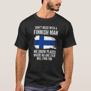 Manar Finska Flagga Finland T Shirt