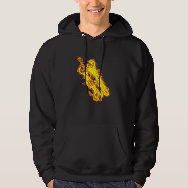 Manar Fire Wrench Flames Workshop Diesel Mechanic Hoodie (Framsida)