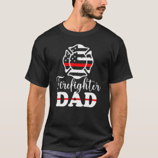 Manar Firefighter Pappa Proud Fireman Fars dag Am T Shirt