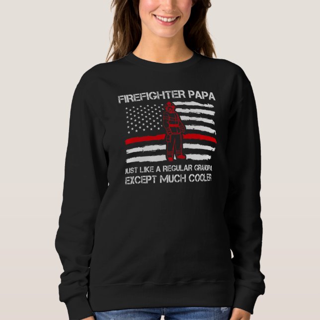 Manar Firefighter Pappa som Regular Grandpa Grandf T Shirt (Framsida)