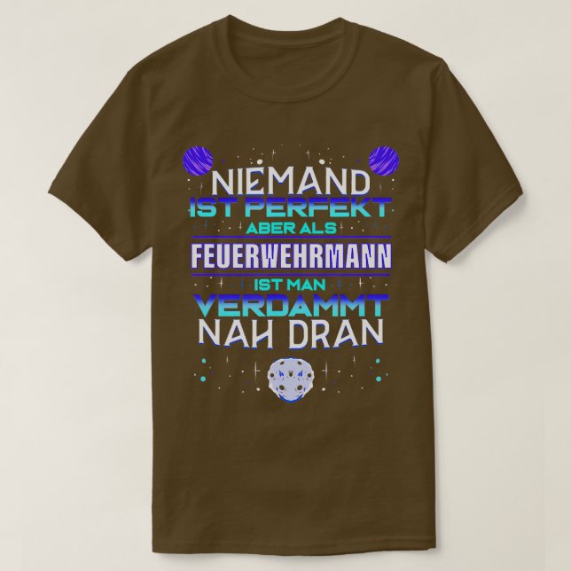 Manar Fireman-gåva som frivilliga brandkåryrken T Shirt (Design framsida)