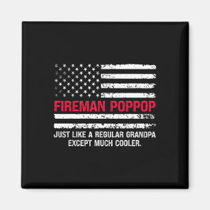 Manar Fireman Pop Pop USA flagga Proud Firefighter Magnet