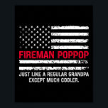 Manar Fireman Pop Pop USA flagga Proud Firefighter Poster<br><div class="desc">Manar Fireman Pop Pop USA flagga Proud Firefighter Grandfather Coola</div>