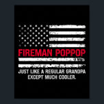 Manar Fireman Pop Pop USA flagga Proud Firefighter Poster<br><div class="desc">Manar Fireman Pop Pop USA flagga Proud Firefighter Grandfather Coola</div>