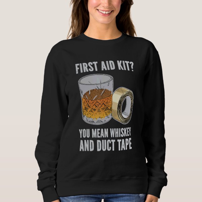 Manar First Aid Kit You Man Whiskey och Duct Tape T Shirt (Framsida)
