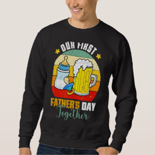 Manar First Fars dag Beer Baby Flaska pappa 20 Lång Ärmad Tröja