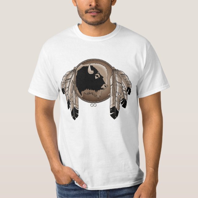 Manar First Nation T-shirt Metis Wildlife T-shirt (Framsida)