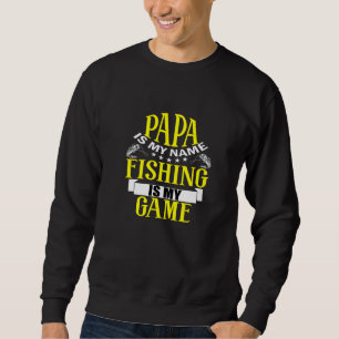 Manar Fish Fisher Fisherman Pappa pappa Husba Lång Ärmad Tröja