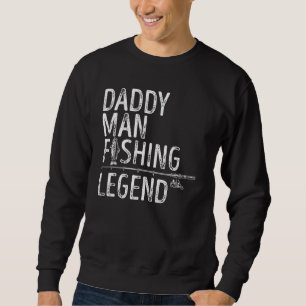 Manar Fishing Pappa Man Fishing Legend Proud Fishe Lång Ärmad Tröja