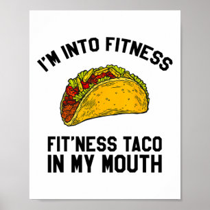 Manar Fitness Taco Funny Mexikansk Gym för Taco Äl Poster