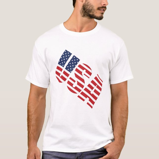 Manar Flagga USA T-Shirt (Framsida)