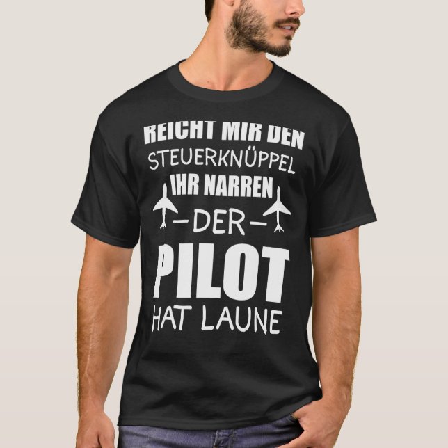 Manar flygplanspilot Flygplan Retro T Shirt (Framsida)
