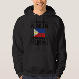 Manar född i Filippinerna Filipino Flagga Filipino Hoodie
