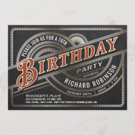 Manar Födelsedagsfest inbjudan - Retro Vintage