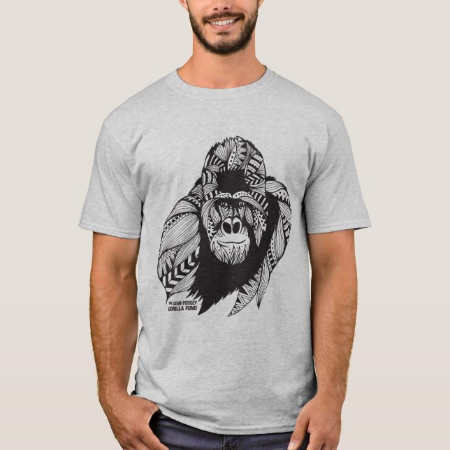 Manar fond för skjortaDian Fossey gorilla T Shirt (Framsida)
