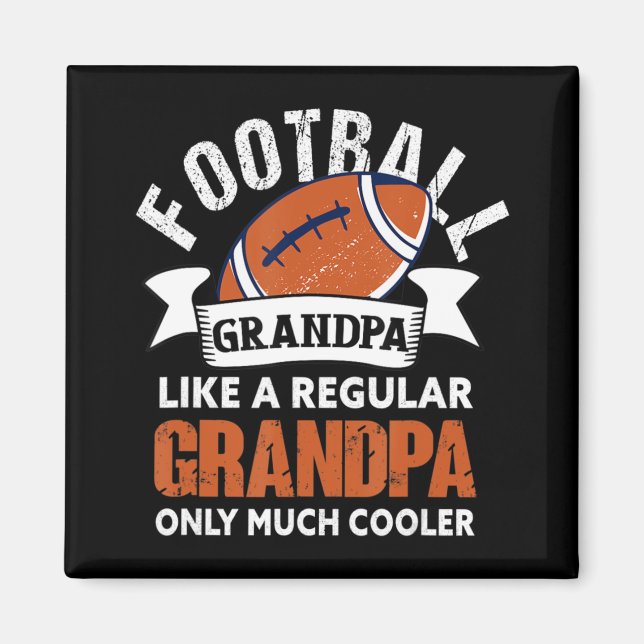 Manar Football Grandpa Roligt Grandfather American Magnet (Framsidan)
