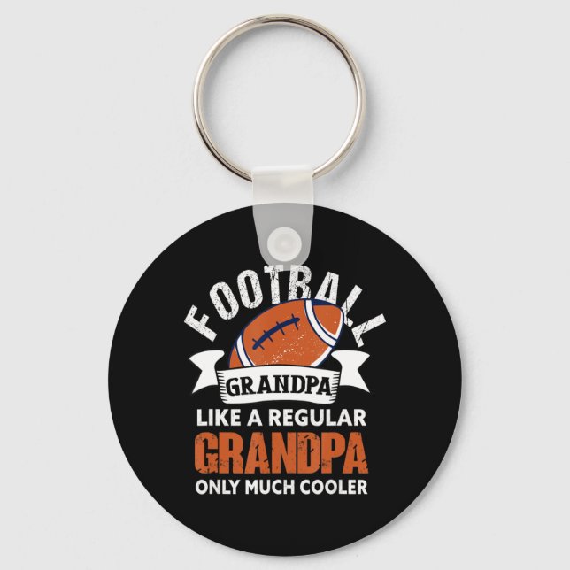 Manar Football Grandpa Roligt Grandfather American Nyckelring (Framsida)