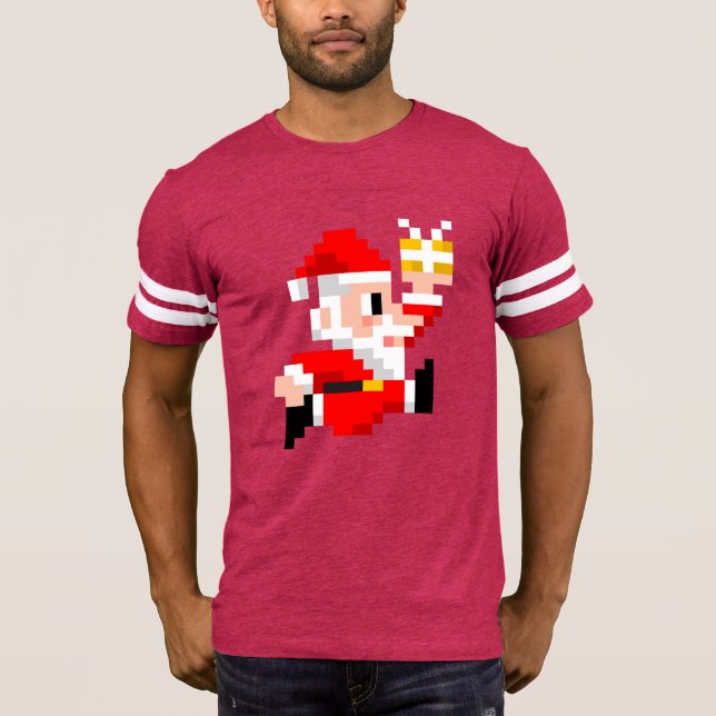 Manar Football Shirt: 8-bitars Jultomten Tröja (Framsida)