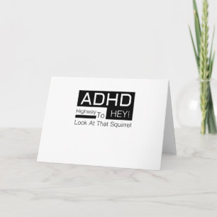 Manar för ADHD-huvudvägHey Look medvetenhet för Kort