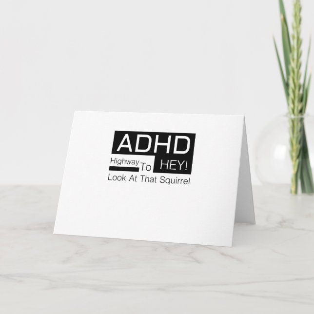 Manar för ADHD-huvudvägHey Look medvetenhet för Kort (Framsida)