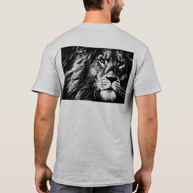 Manar för anpassningsbar Lejonare Ansikte Baksida  T Shirt (Baksida)