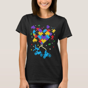 Manar för att öka medvetenheten om puzzle Heart Mo T Shirt