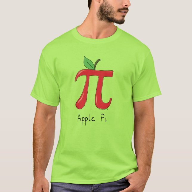 Manar för dag för Apple Pi gulliga MathPi T-tröja T Shirt (Framsida)