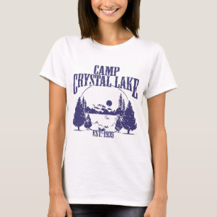 Manar för den CRYSTAL SJÖN för LÄGRET all T Shirt