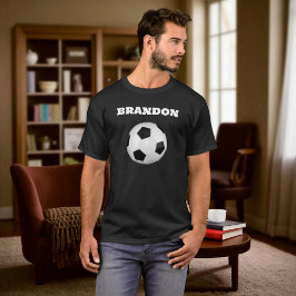 Manar för eget namn för Snyggten Boys Soccer Ball  T Shirt