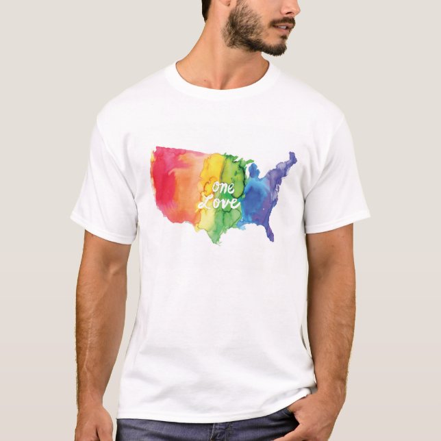 Manar "för en kärlek" T-tröja för pride Tee Shirt (Framsida)